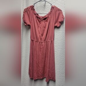 Elegant Dusty Rose Mini Dress